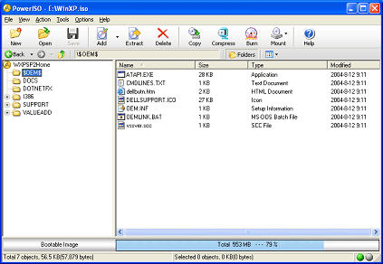 PowerISO is a powerful ISO file processing tool, which allows you to open,extract,create,edit,compress,encrypt,split and convert ISO files, and mount them with internal virtual drive. It can process almost all CD-ROM image files including ISO and BIN