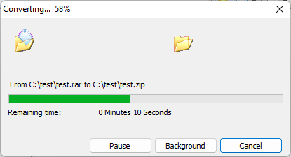 file converter rar to zip