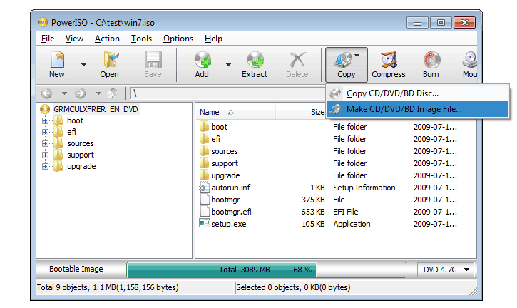 extract iso file windows 10