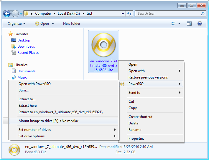 extract iso image windows 7